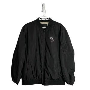 Only & Sons Men's Black Love x Loyalty Full Zip Bomber Jacket